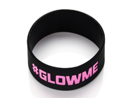 1 Inch Extra Wide Debossed And Ink Filled Custom Silicone Rubber Wristbands