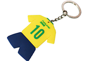 Λαστιχένια μπρελόκ οπαδών ποδοσφαίρου της Βραζιλίας ανθεκτική αλυσίδα μετάλλων PVC 25mm/28mm